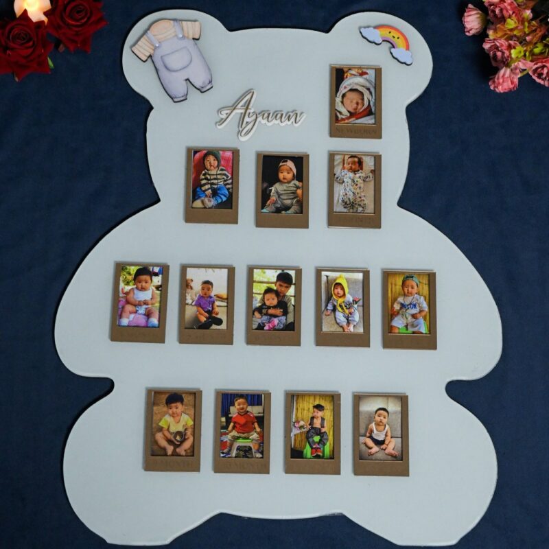 Baby Photo Board-Teddy Shape